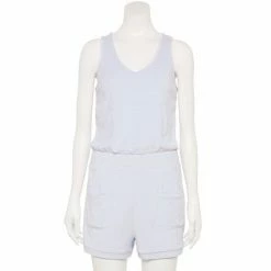 Women's FLX Terry Cloth Romper Lemon Sorbet