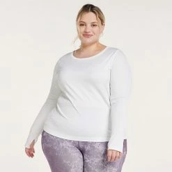 Plus Size FLX Balance Ribbed Crewneck Fitted Tee Midnight Flood -FLX stop unnamed file 1708