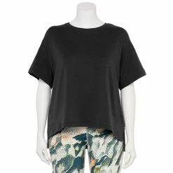 Plus Size FLX Core Drop-Shoulder Tee Mineral Black 4 Plus Size FLX Core Drop-Shoulder Tee Mineral Black -FLX stop unnamed file 1740