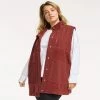 Plus Size FLX Boucle Mixed-Media Vest Plum Sherry -FLX stop unnamed file 175