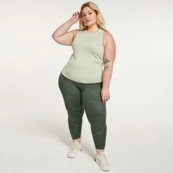 Plus Size FLX Balance Ribbed Tank White -FLX stop unnamed file 1754