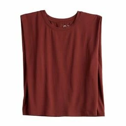 Women's FLX Restore Shoulder-Tuck Sleeveless Top Chic Burgundy -FLX stop unnamed file 1759