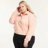 Plus Size FLX Embrace Quarter-Zip Sweatshirt Boracay Peach -FLX stop unnamed file 1763