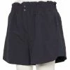 Plus Size FLX High-Waisted Paperbag-Waist Shorts Mineral Black -FLX stop unnamed file 1774