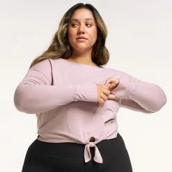 Plus Size FLX Knot-Front Top Grazing Lavendar -FLX stop unnamed file 1784