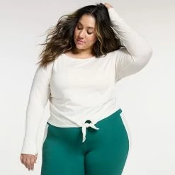 Plus Size FLX Knot-Front Top Grazing Lavendar -FLX stop unnamed file 1786