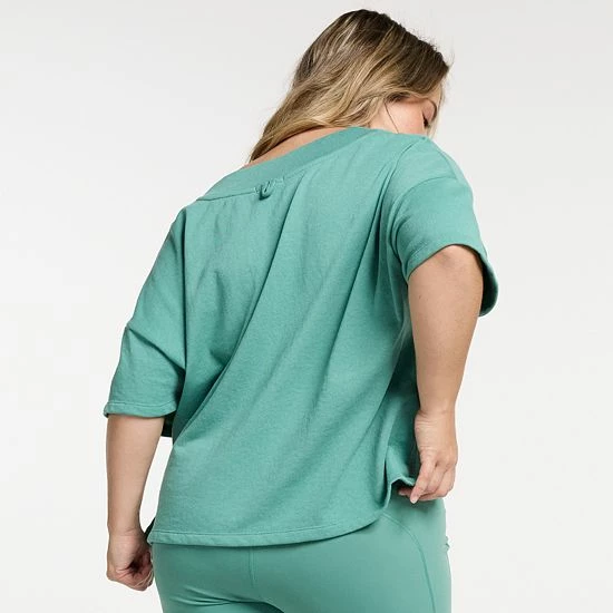 Plus Size FLX Deep V-Neck Oversized Top Gulf Island 4 Plus Size FLX Deep V-Neck Oversized Top Gulf Island - Image 2