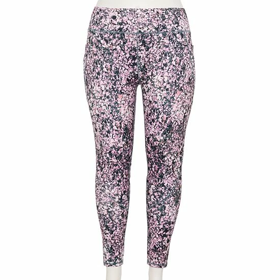 Plus Size FLX Ascent High-Waisted Leggings Lilac Mosiac 6 Plus Size FLX Ascent High-Waisted Leggings Lilac Mosiac - Image 4