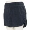 Plus Size FLX High-Waisted Terry Cloth Shorts Plum Sherry 2 Plus Size FLX High-Waisted Terry Cloth Shorts Plum Sherry -FLX stop unnamed file 1840