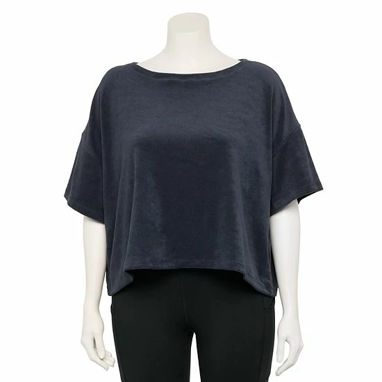 Plus Size FLX Boxy Terry Cloth Top Plum Sherry 3 Plus Size FLX Boxy Terry Cloth Top Plum Sherry