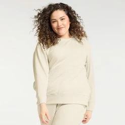 Plus Size FLX Crewneck Waffle Tunic Grape Fondant -FLX stop unnamed file 1850