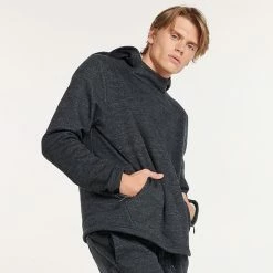 Men's FLX Comfort Fleece Pullover Hoodie Dark Harvest Heather -FLX stop unnamed file 1856