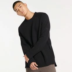 Men's FLX Commuter Fleece Crew Khaki Safari -FLX stop unnamed file 1901