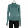 Women's FLX Ascent Quarter-Zip Mockneck Compression Top Mneral Black -FLX stop unnamed file 1944