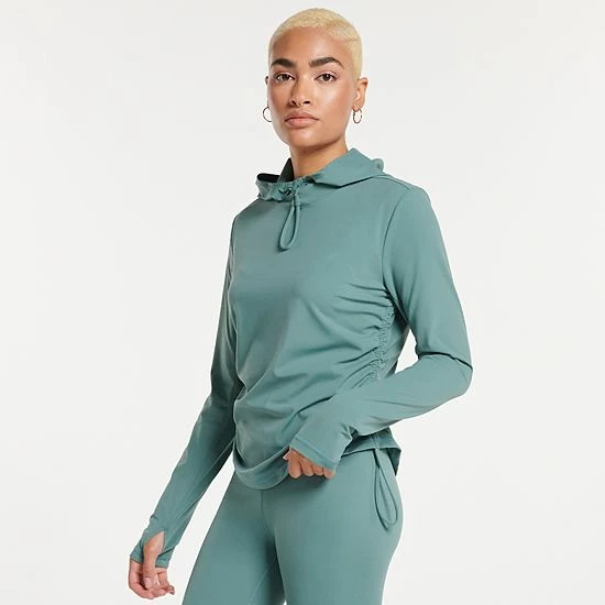 Women's FLX Affirmation Hooded Mockneck Top Plum Pie 7 Women's FLX Affirmation Hooded Mockneck Top Plum Pie - Image 5