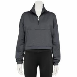 Women's FLX Embrace Quarter-Zip French Terry Sweatshirt Cool Daisy -FLX stop unnamed file 206