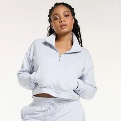 Women's FLX Embrace Quarter-Zip French Terry Sweatshirt Cool Daisy -FLX stop unnamed file 207
