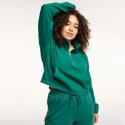 Women's FLX Embrace Quarter-Zip French Terry Sweatshirt Cool Daisy -FLX stop unnamed file 208