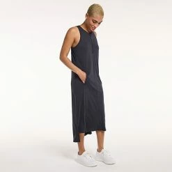 Women's FLX Front-Zipper Racerback Midi Dress Leisure Beige 5 Women's FLX Front-Zipper Racerback Midi Dress Leisure Beige -FLX stop unnamed file 2092