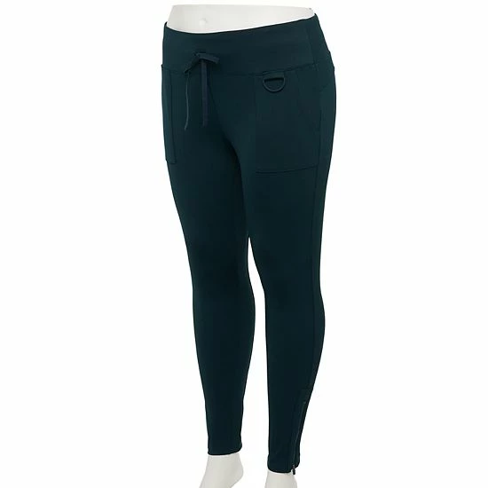 Plus Size FLX Ascent High-Waisted Trail Leggings with Pockets Black Plus Size FLX Ascent High-Waisted Trail Leggings With Pockets Black -FLX stop unnamed file 2121