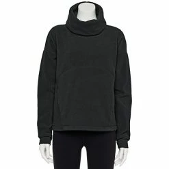 Women's FLX Funnel Neck Velour Pullover Mineral Black 9 Women's FLX Funnel Neck Velour Pullover Mineral Black -FLX stop unnamed file 2128