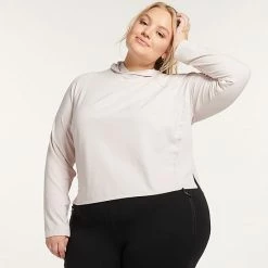 Plus Size FLX Side Slit Lightweight Hoodie Chaz Gray -FLX stop unnamed file 2164