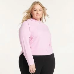 Plus Size FLX Side Slit Lightweight Hoodie Chaz Gray -FLX stop unnamed file 2165