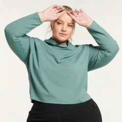 Plus Size FLX Side Slit Lightweight Hoodie Chaz Gray -FLX stop unnamed file 2166