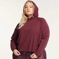 Plus Size FLX Side Slit Lightweight Hoodie Chaz Gray -FLX stop unnamed file 2167