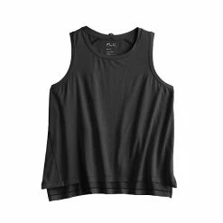 Women's FLX Core High-Low Tank Mineral Black -FLX stop unnamed file 2170