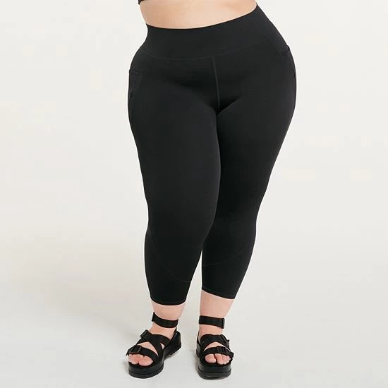 Plus Size FLX Ascent High-Waisted Capri Leggings Black Plus Size FLX Ascent High-Waisted Capri Leggings Black -FLX stop unnamed file 2194
