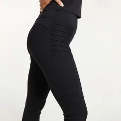Women's FLX High-Waisted Pocket Moto Leggings Midnight Flood -FLX stop unnamed file 2222