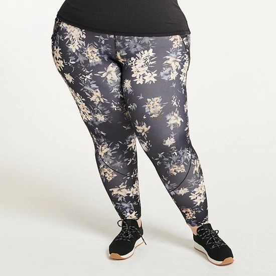Plus Size FLX Ascent High-Waisted 7/8 Ankle Leggings Mosaic Print Plus Size FLX Ascent High-Waisted 7/8 Ankle Leggings Mosaic Print -FLX stop unnamed file 2235