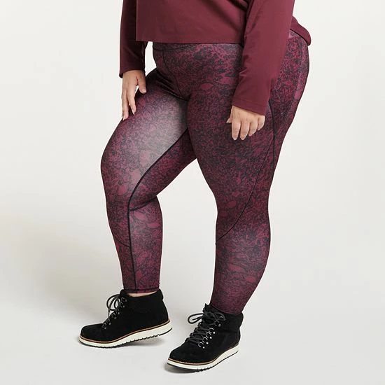 Plus Size FLX Ascent High-Waisted 7/8 Ankle Leggings Mosaic Print Plus Size FLX Ascent High-Waisted 7/8 Ankle Leggings Mosaic Print -FLX stop unnamed file 2238