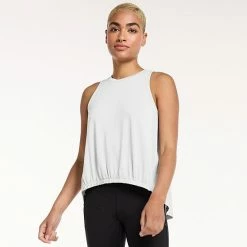 Women's FLX Commuter Mixed-Media Sleeveless Top Sand Trap -FLX stop unnamed file 2244