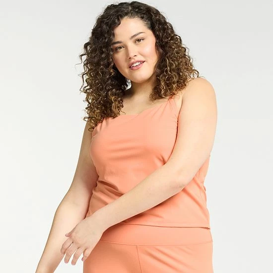 Plus Size FLX Affirmation Camisole With Built-In Bra Plum Pie 5 Plus Size FLX Affirmation Camisole With Built-In Bra Plum Pie - Image 3