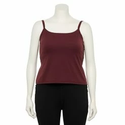 Plus Size FLX Affirmation Camisole With Built-In Bra Plum Pie 10 Plus Size FLX Affirmation Camisole With Built-In Bra Plum Pie -FLX stop unnamed file 2302