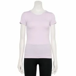 Women's FLX Balance Ribbed Crewneck Tee Grape Fondant -FLX stop unnamed file 2337