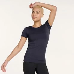 Women's FLX Balance Ribbed Crewneck Tee Grape Fondant -FLX stop unnamed file 2338