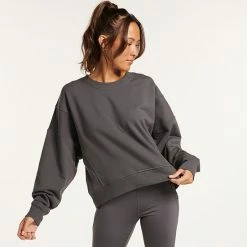 Women's FLX Embrace Crewneck Sweatshirt Petalwood -FLX stop unnamed file 2346