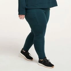 Plus Size FLX High-Waisted Pocket Moto Leggings Midnight Flood -FLX stop unnamed file 2374