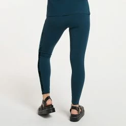 Women's FLX Affirmation Velvet Panel High-Waisted Leggings Midnight Flood -FLX stop unnamed file 2384