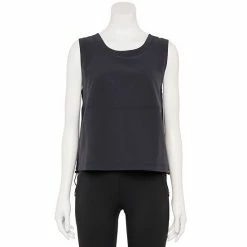 Women's FLX Cinch-Back Woven Tank Plum Sherry -FLX stop unnamed file 2392