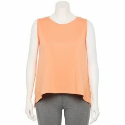 Plus Size FLX Core High-Low Tank Southern Peach 4 Plus Size FLX Core High-Low Tank Southern Peach -FLX stop unnamed file 2411