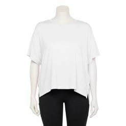 Plus Size FLX Core Drop-Shoulder Tee Grace Yellow -FLX stop unnamed file 2430