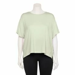 Plus Size FLX Core Drop-Shoulder Tee Grace Yellow -FLX stop unnamed file 2432