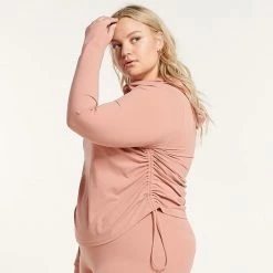 Plus Size FLX Affirmation Hooded Mockneck Top Plum Pie 11 Plus Size FLX Affirmation Hooded Mockneck Top Plum Pie -FLX stop unnamed file 2438