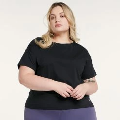 Plus Size FLX Harmony Front Seam Tee White -FLX stop unnamed file 2442