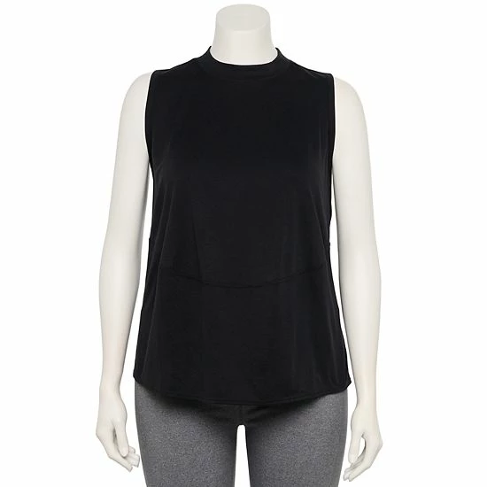 Plus Size FLX Commuter Mockneck Ribbed Tank Sand Trap 7 Plus Size FLX Commuter Mockneck Ribbed Tank Sand Trap - Image 5