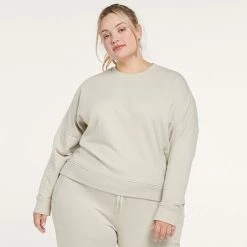 Plus Size FLX Embrace Crewneck Sweatshirt Sand Trap
